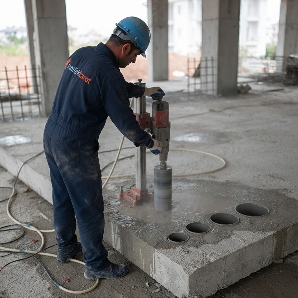Sarıyer Kısırkaya Beton Delme çalışması